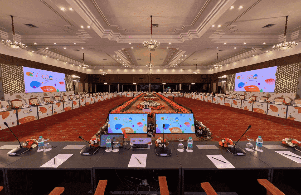 YESTECHMGIndoorLEDDisplayShinestheIndiaG20Summit